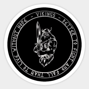 Vikings Warrior - Silver Gradient Sticker